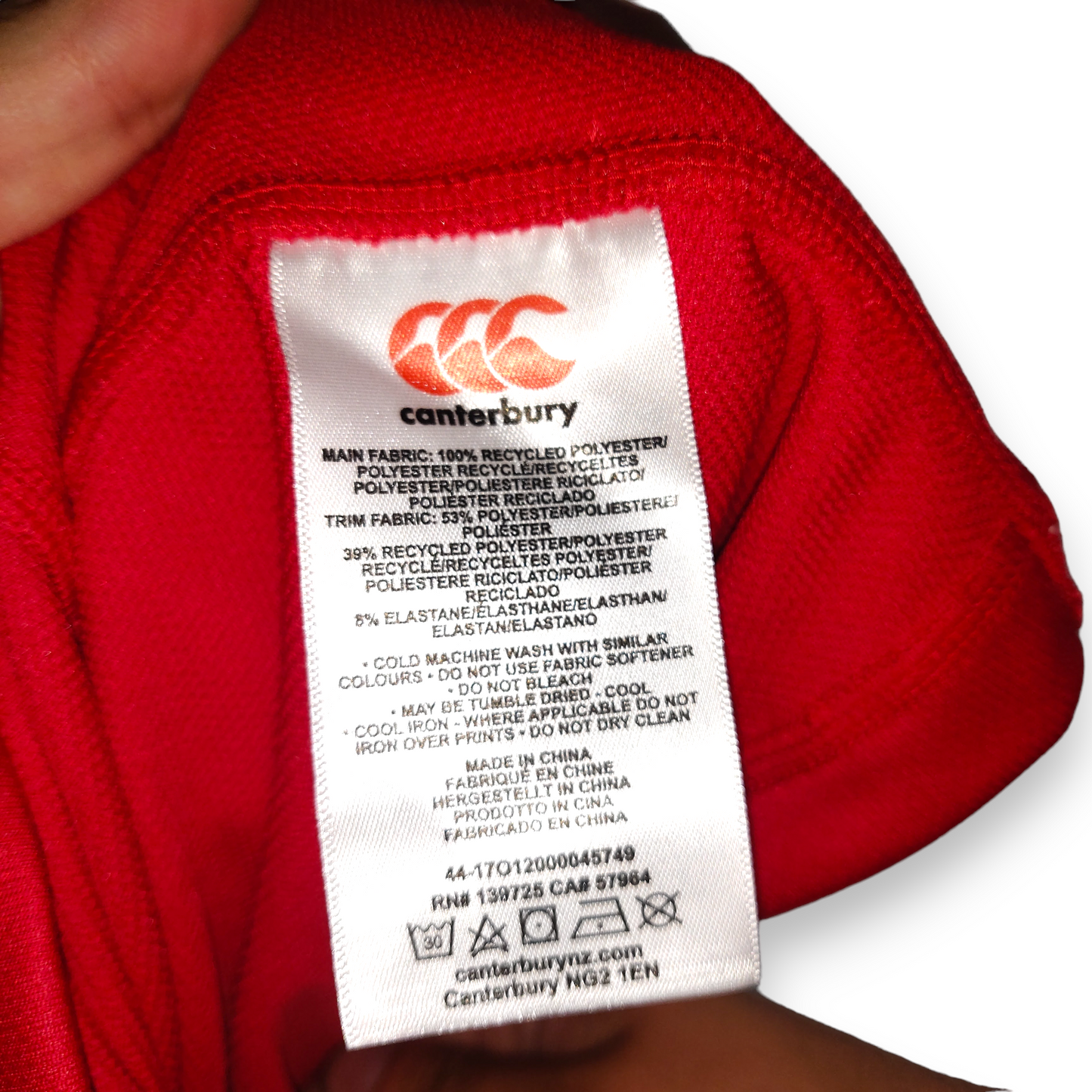 Canterbury Red British and Irish Lions Pro Shirt 2021 Rugby Jersey Men Size Large