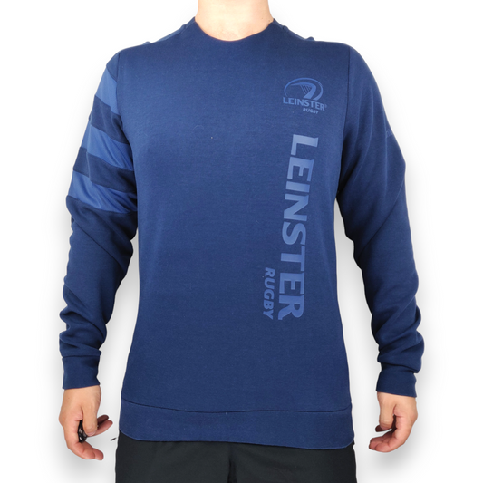 Adidas Leinster Rugby Blue Pullover Crew Neck Sweatshirt Jumper Men Size Medium