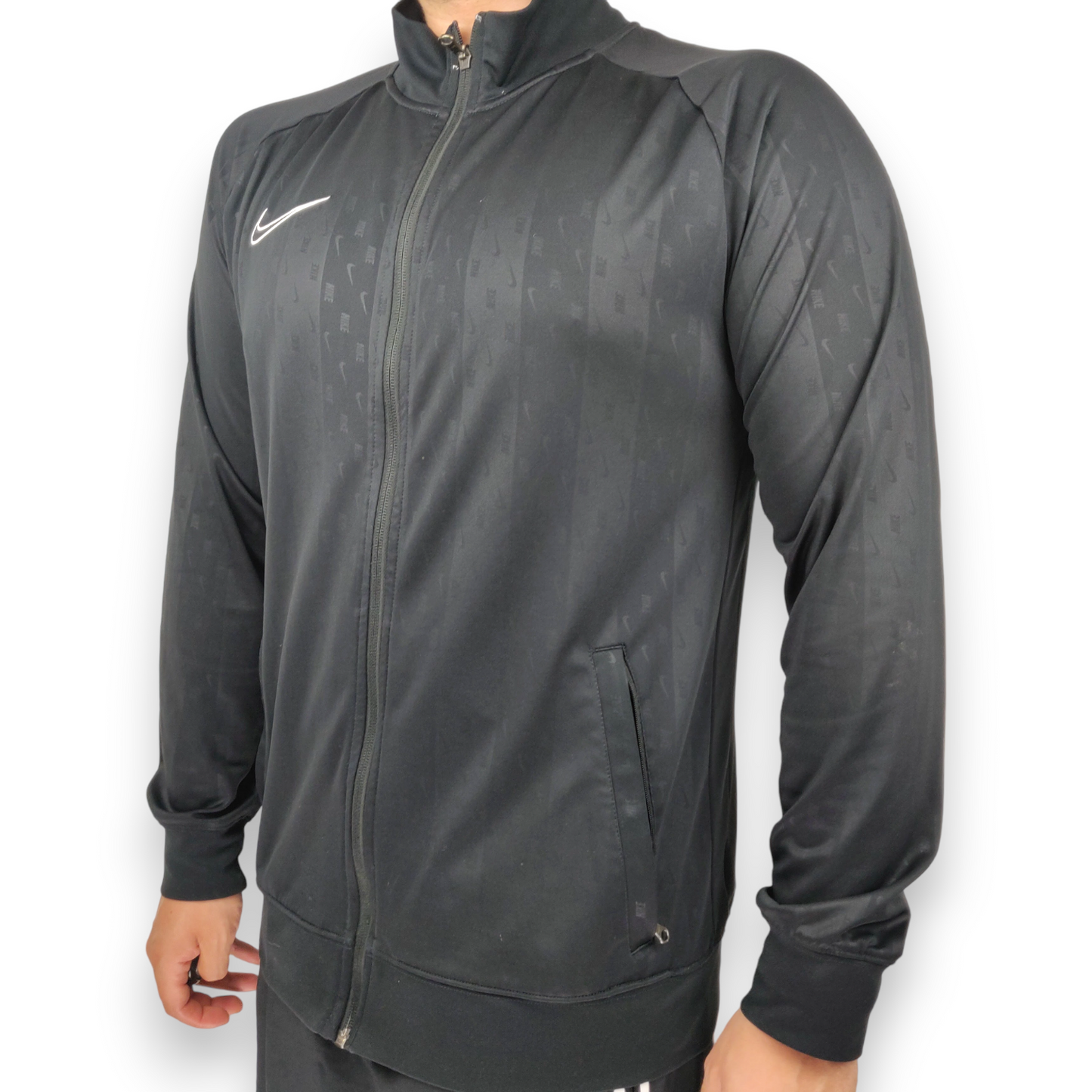 Nike Dri-Fit Academy Football Black Full-Zip Track Jacket Men Size Large ~ AQ2763-011