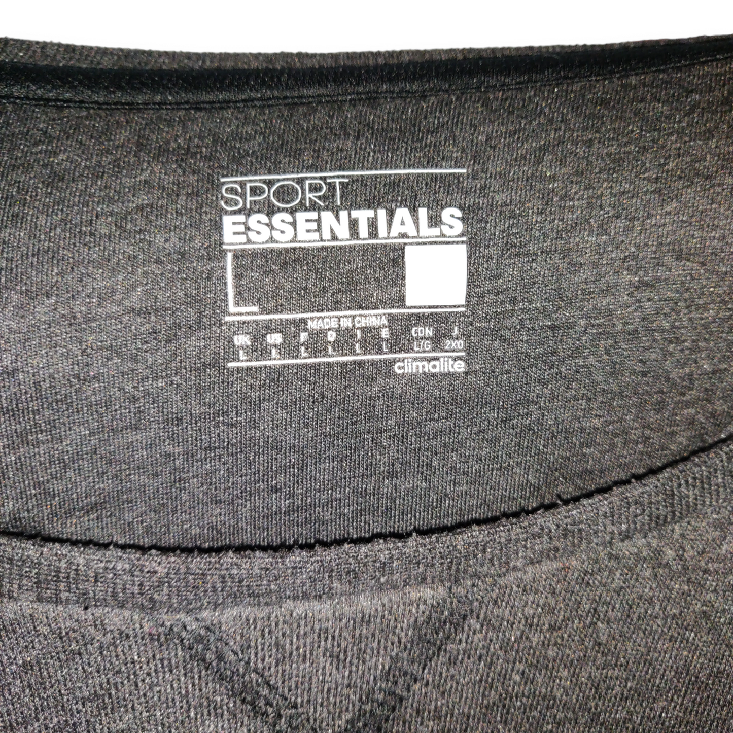 Adidas Sport Essentials Climalite Grey 3 Stripes Crew Neck Sweatshirt Men Size Large
