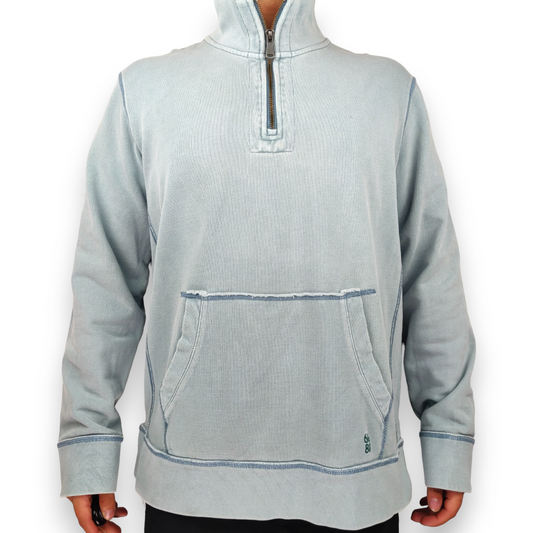 Fat Face Originals Blue Cotton Half-Zip Pullover Sweatshirt Jumper Men Size XL