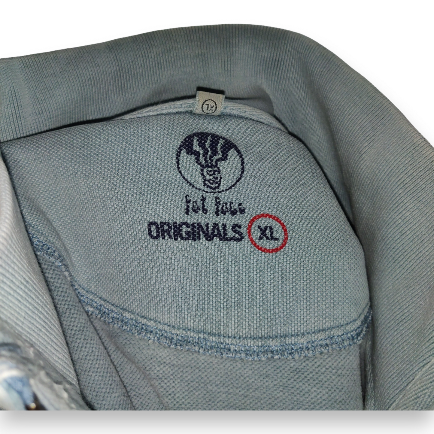 Fat Face Originals Blue Cotton Half-Zip Pullover Sweatshirt Jumper Men Size XL