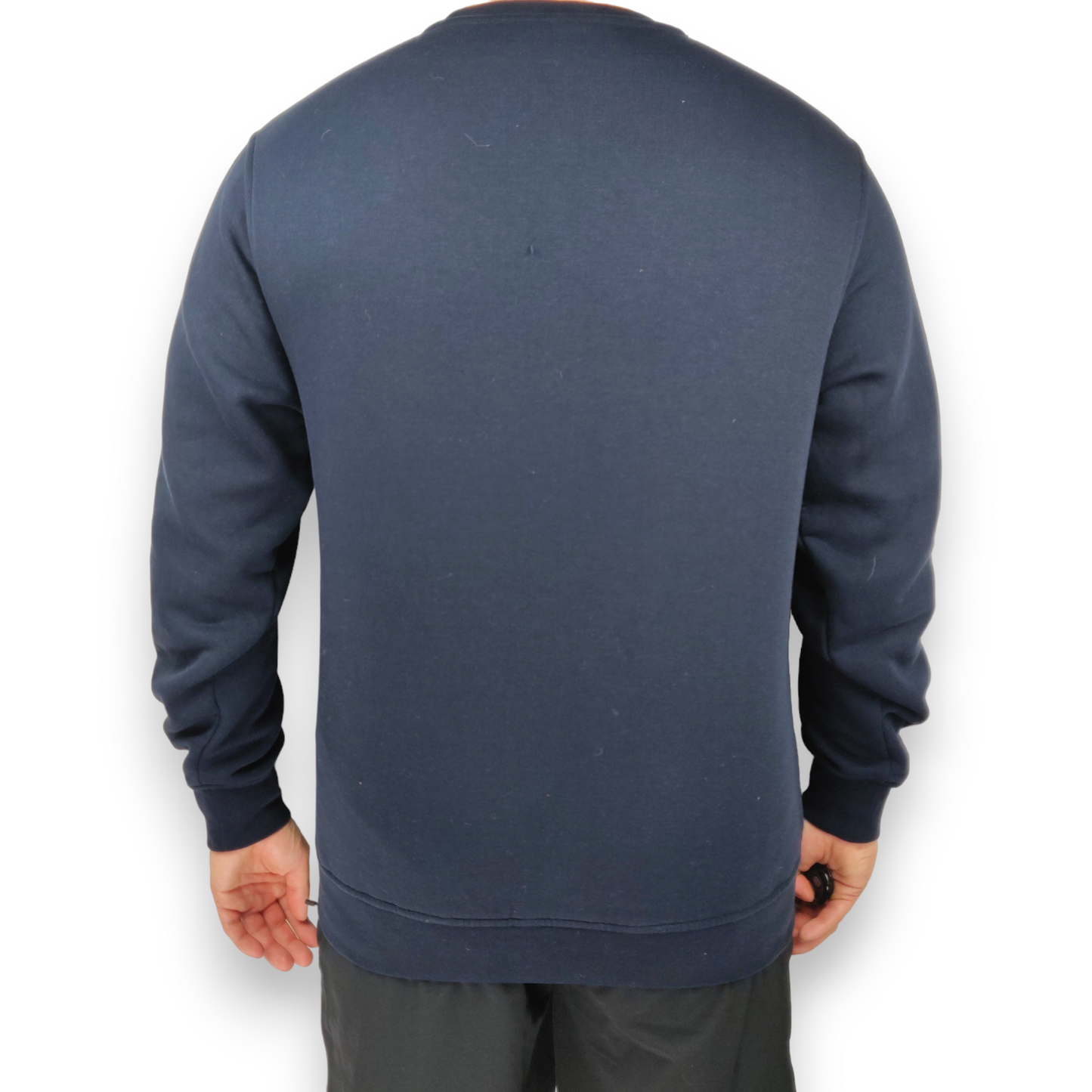 Nicce Navy Blue Spell Out Logo Pullover Crew Neck Sweatshirt Jumper Men Size Large