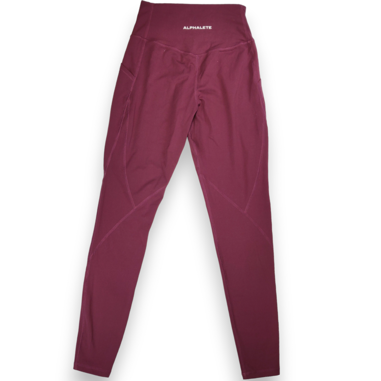 Alphalete Burgundy High Rise Gym CrossFit Compression Leggings Women Size Small