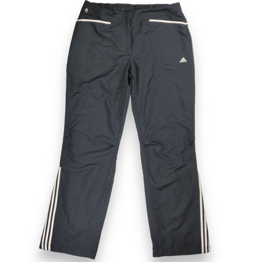 Adidas Vintage Black Track Pants Tracksuit Bottoms Trousers Women Size UK 14