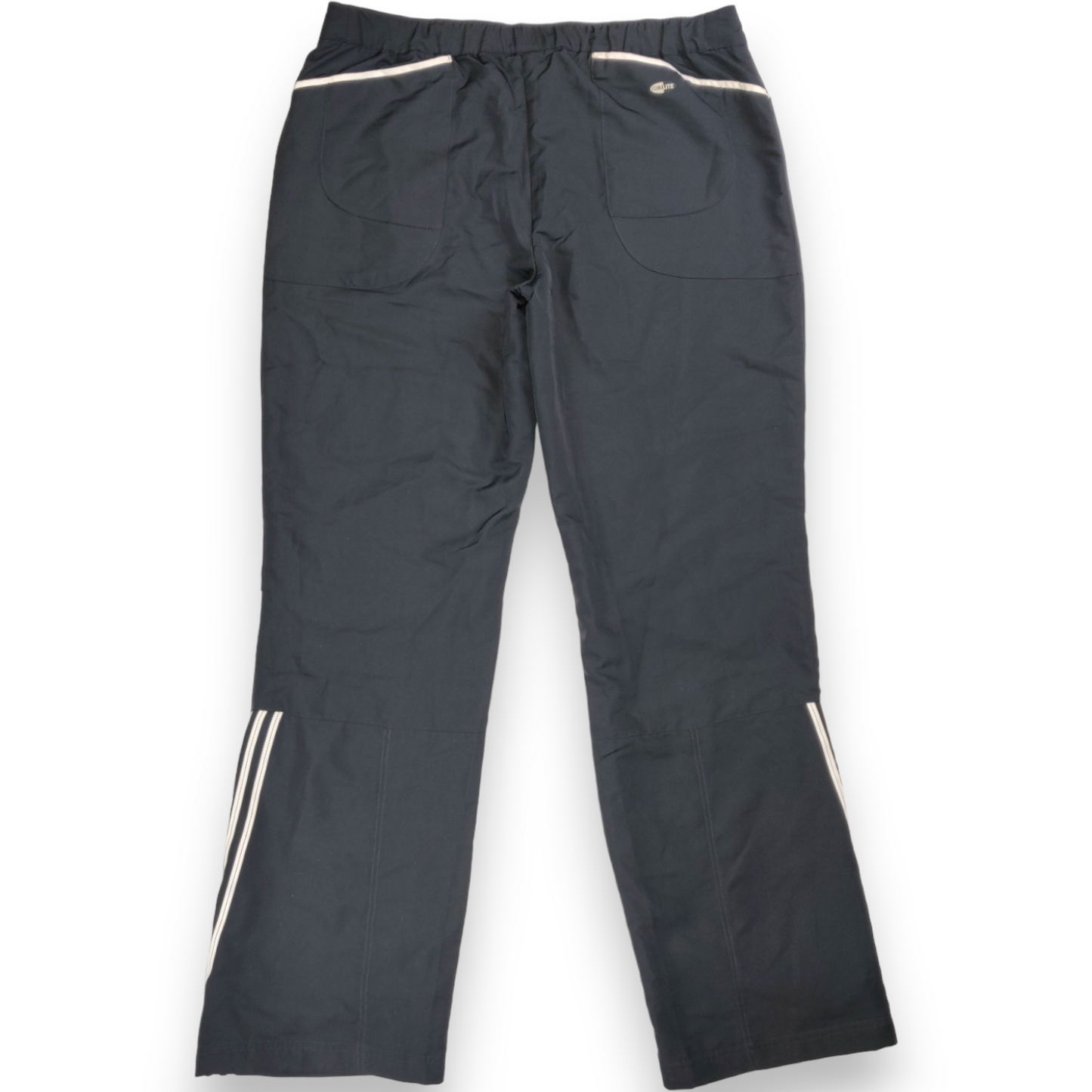 Adidas Vintage Black Track Pants Tracksuit Bottoms Trousers Women Size UK 14