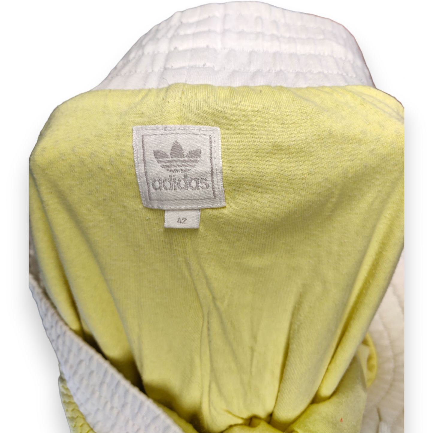 Adidas Vintage Yellow Mesh Sweatpants Joggers Track Pants Women Size UK 16