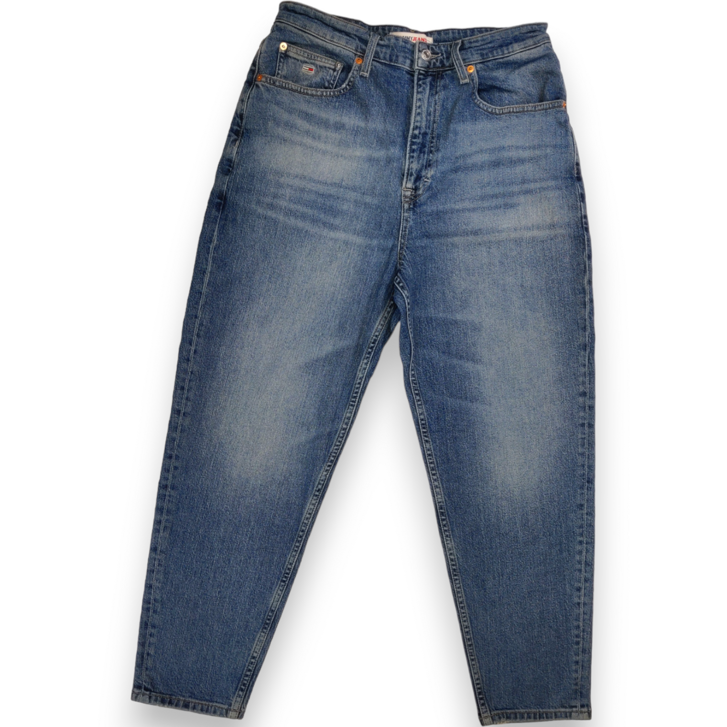 Tommy Hilfiger Vintage Blue Mom Ultra High Rise Tapered Baggy Jeans Women Size W31/L27
