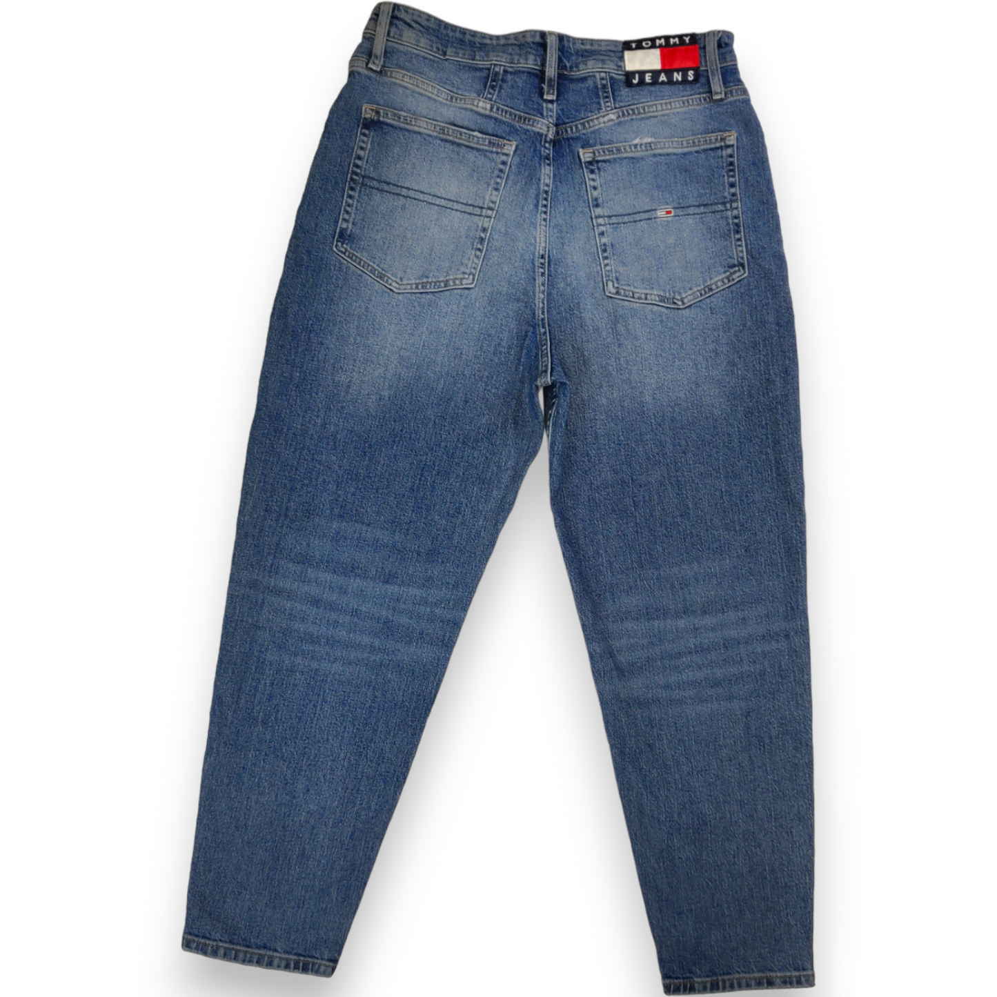 Tommy Hilfiger Vintage Blue Mom Ultra High Rise Tapered Baggy Jeans Women Size W31/L27