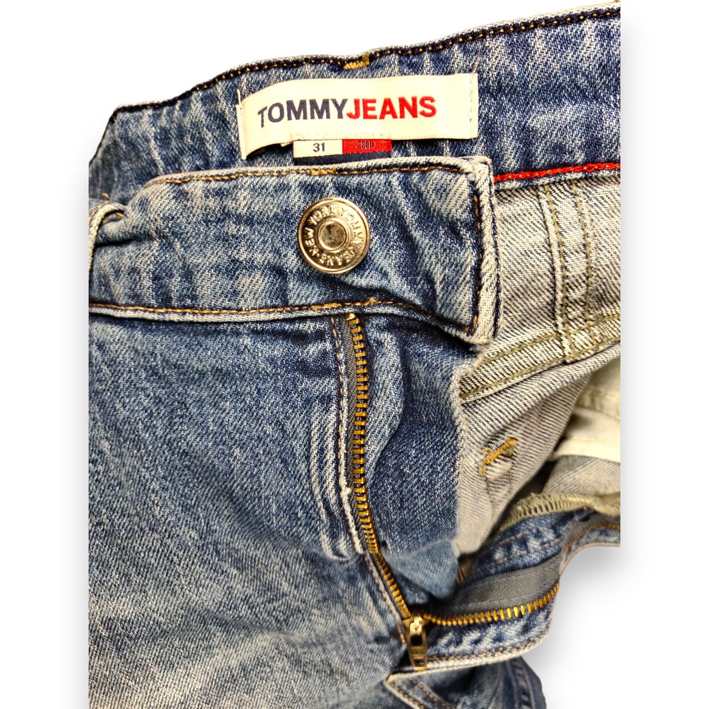 Tommy Hilfiger Vintage Blue Mom Ultra High Rise Tapered Baggy Jeans Women Size W31/L27