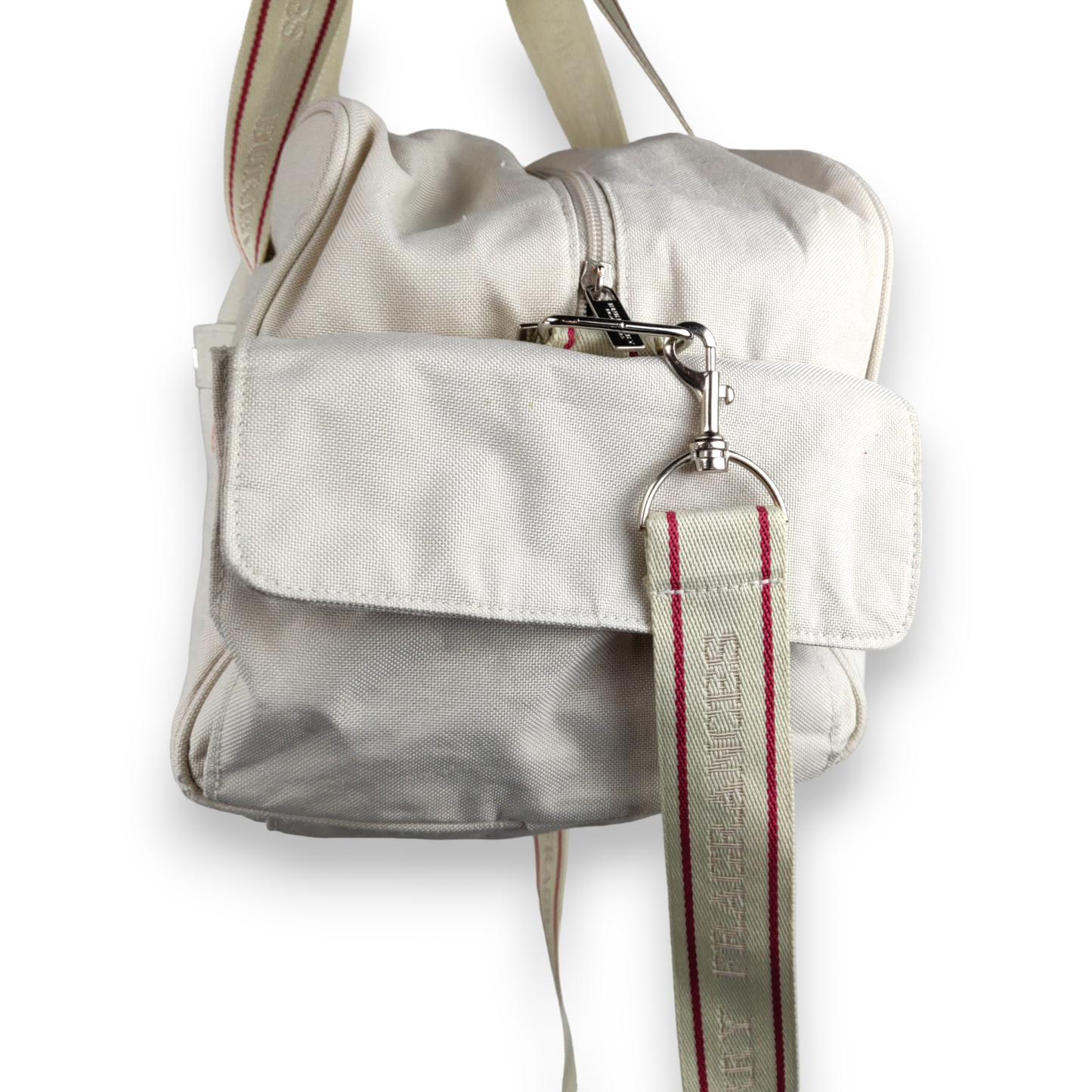 Burberry Fragrances White Duffle Travel Bag Casual Weekend Overnight Women Large