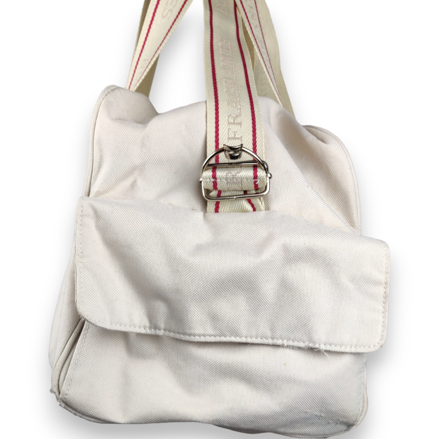 Burberry Fragrances White Duffle Travel Bag Casual Weekend Overnight Women Large