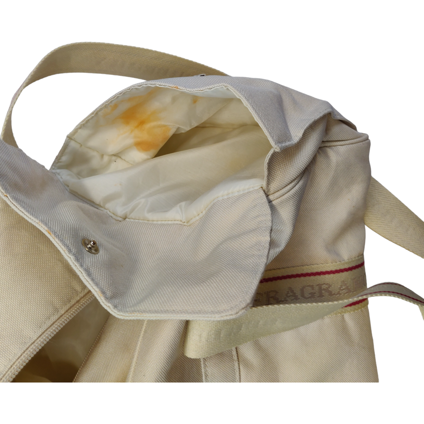 Burberry Fragrances White Duffle Travel Bag Casual Weekend Overnight Women Large