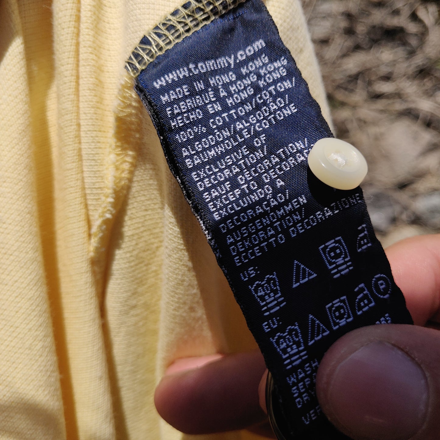 Tommy Hilfiger Yellow Short Sleeve Button Golf Rugby Tennis Cotton Polo Shirt Size XL