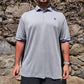 Island Green Grey Short Sleeve Half Button Golf Polo Shirt Men Size XL