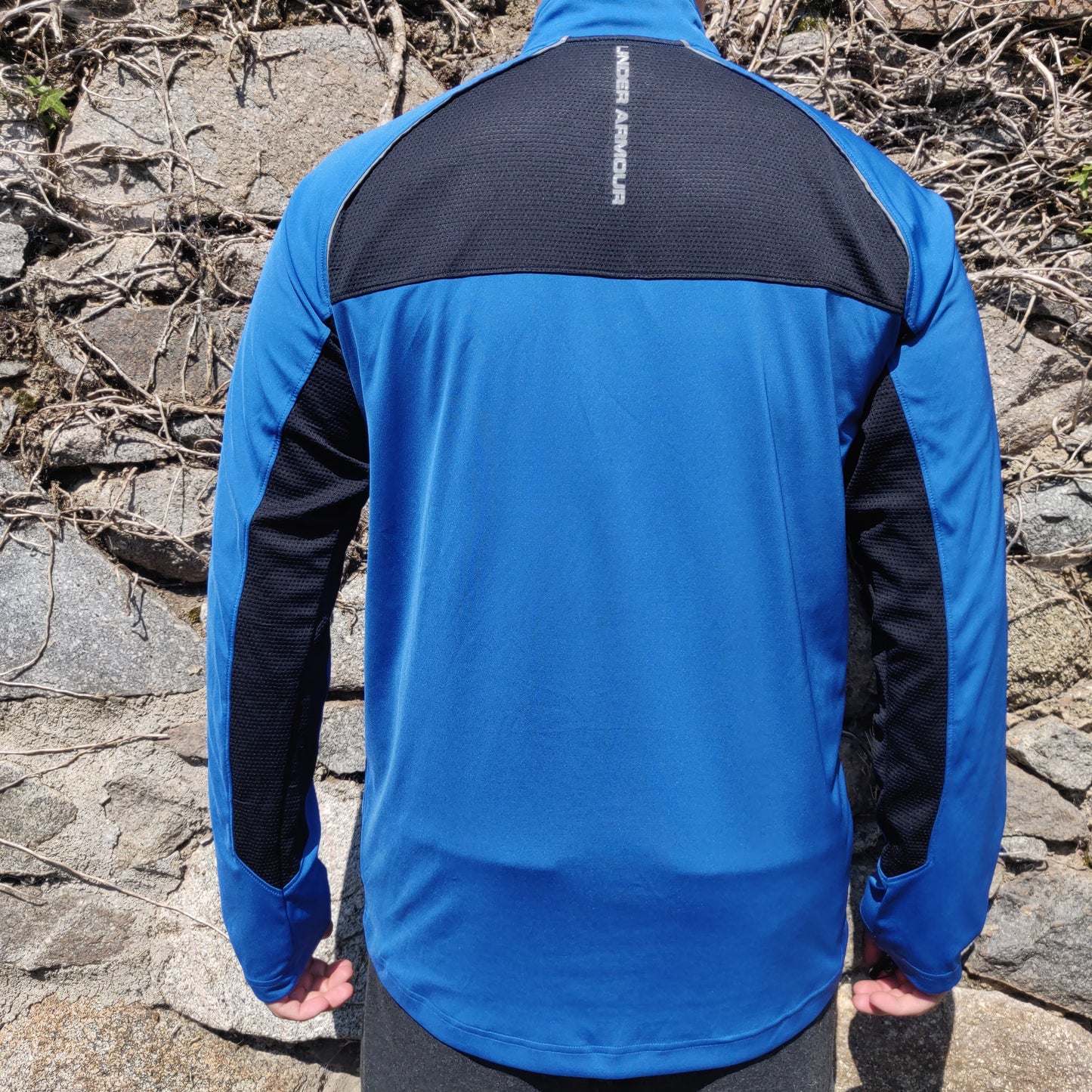 Under Armour Blue Long Sleeve 1/4 Zip Running/Training Top T-shirt Men Size Large