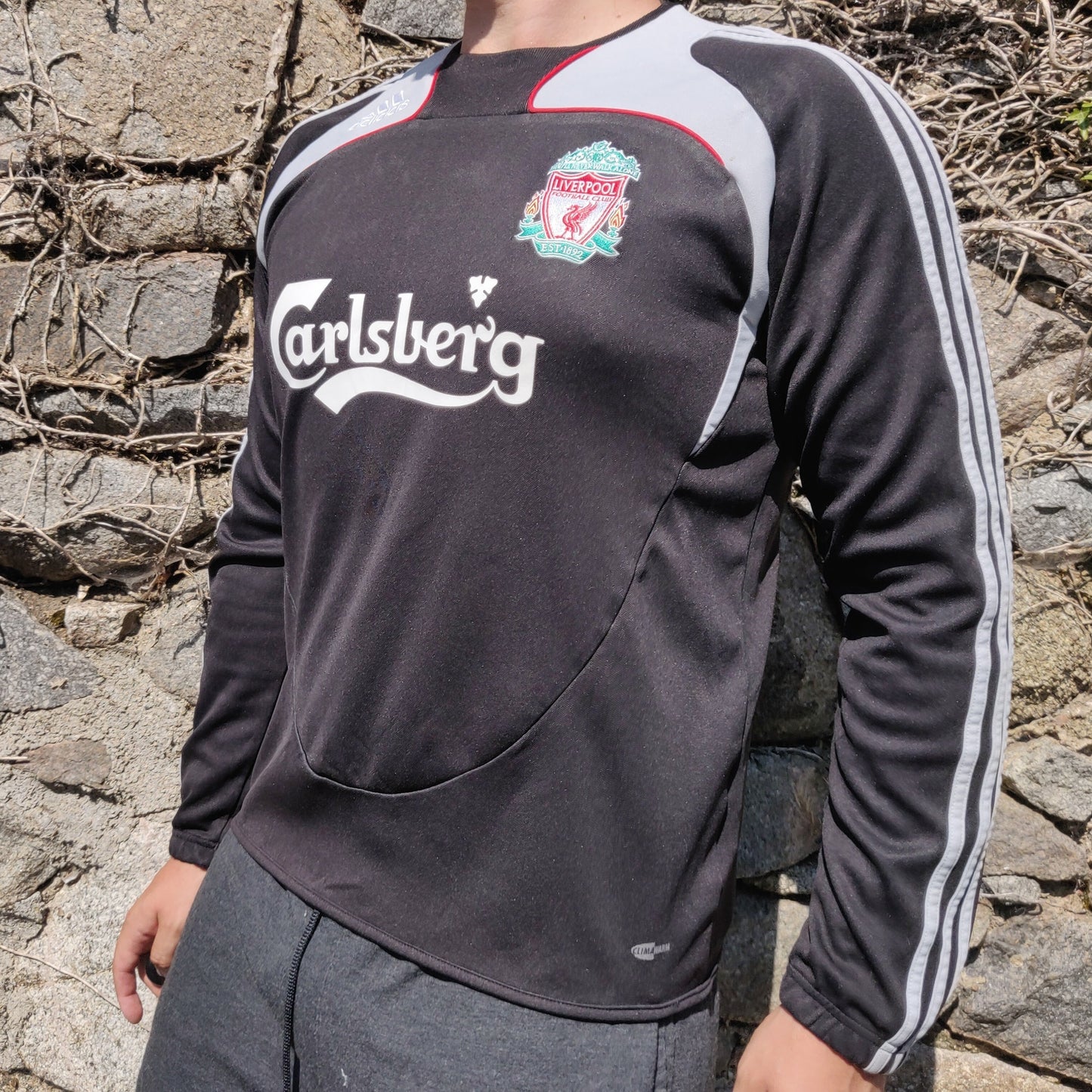 Adidas Liverpool 2008/09 Black Football Training Top Jersey Men Small ~ 555391