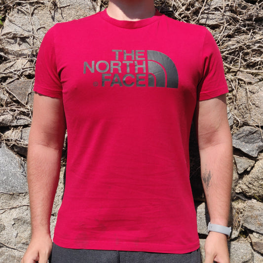 The North Face Red Short Sleeve Graphic Big Logo T-shirt Men Size Medium
