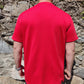 FILA Vintage Red Mesh Button Up V-Neck Logo Baseball Jersey Shirt Men Size Large