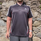 Adidas ClimaLite 3 Stripes Black Short Sleeve Button Up Golf Polo Shirt Men Size Large