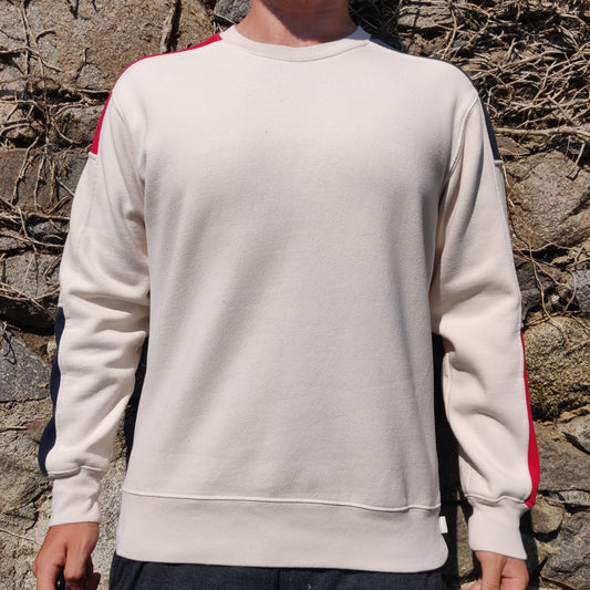 Supreme Formula Crew Neck SS19 Natural NY Red Box Logo Sweatshirt Men Large