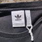 Adidas Black Short Sleeve V-Neck Embroidered Logo T-Shirt Men Size Large