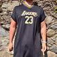NBA Primark Black Lakers Lebron James #23 T-Shirt Jersey Dress Women Medium