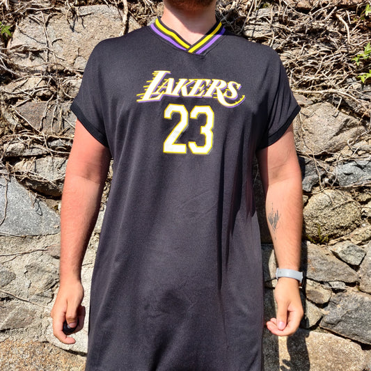 NBA Primark Black Lakers Lebron James #23 T-Shirt Jersey Dress Women Medium
