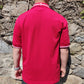FootJoy FJ Red Short Sleeve Up Button Golf Polo Shirt Men Size Large