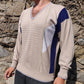 Gabicci Vintage Italy Beige V Neck Knitted Wool Blend Jumper Sweater Men Size Large