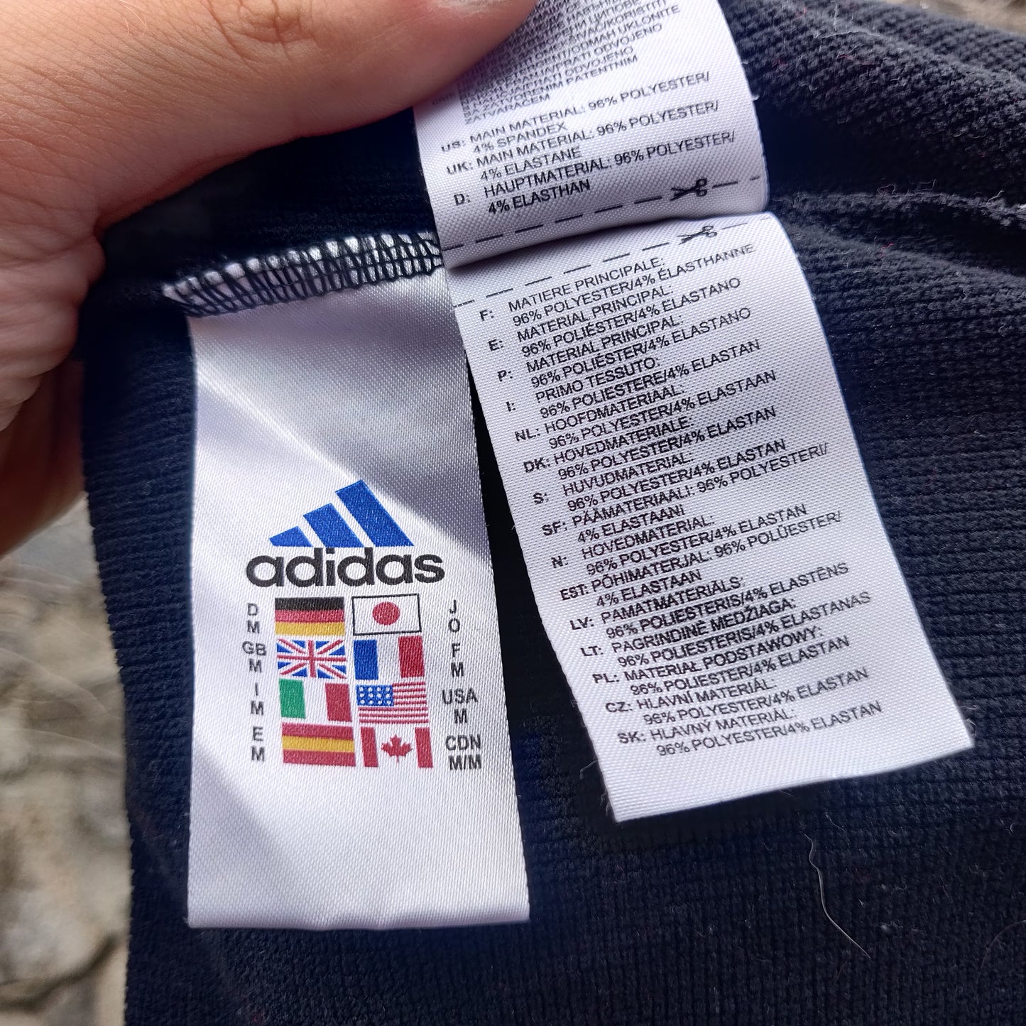 Adidas Vintage Black Long Sleeve Running/Training 1/4 Zip Top Men Size Medium