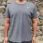 The Nike Tee Swoosh Grey Athletic Cut Crew Neck T-shirt Men Size Large