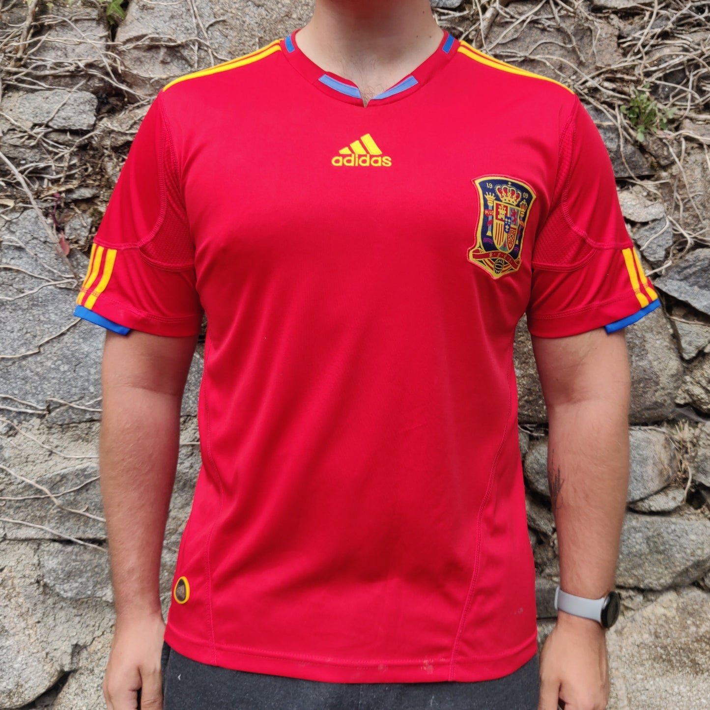 Adidas Spain 2009/2010 World Cup Home Football Jersey Shirt Men Size Medium