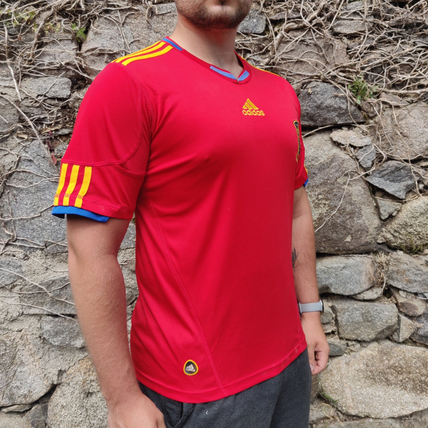 Adidas Spain 2009/2010 World Cup Home Football Jersey Shirt Men Size Medium