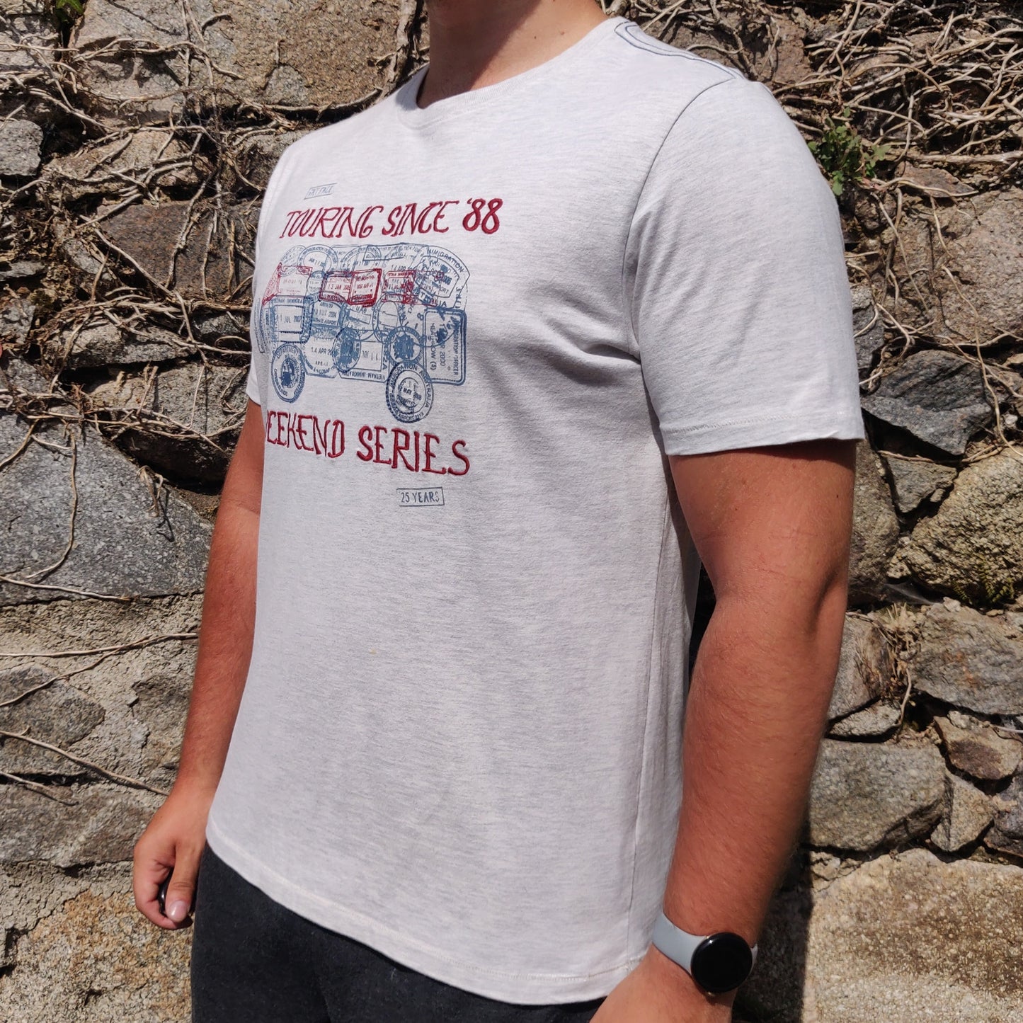 Fat Face Touring Since '88 Weekend Series White Crew Neck T-Shirt Men Size Medium