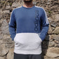 Adidas 3 Stripes Blue White Logo Spell Out Crew Neck Sweatshirt Jumper Men Large