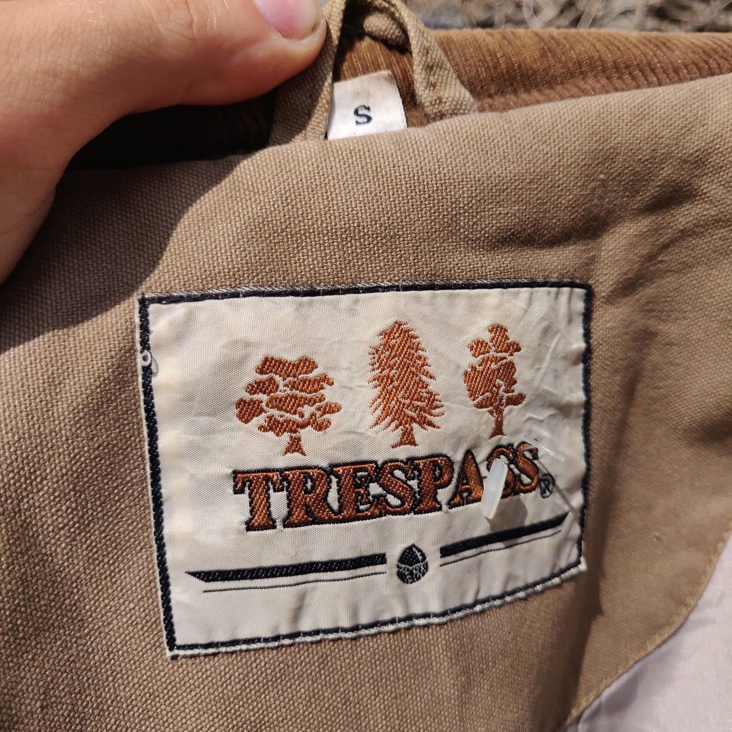 Trespass Vintage Beige Quilted Insulated Outdoor Coat Jacket Men Size Small