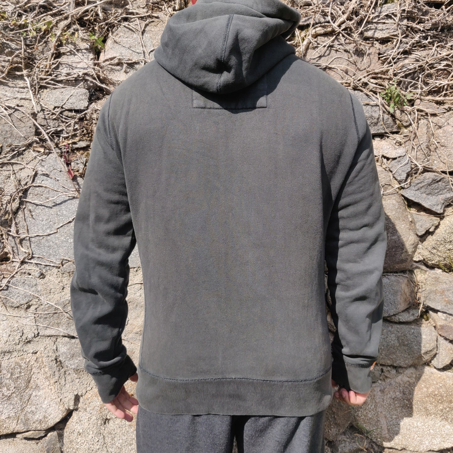 Superdry Track & Field Athletic Dark Green Fleece Full Zip Hoodie Men Size Large