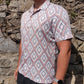 Ted Baker London White Pink Diamond Pattern Geometric Pastel Shirt Men Large (4)