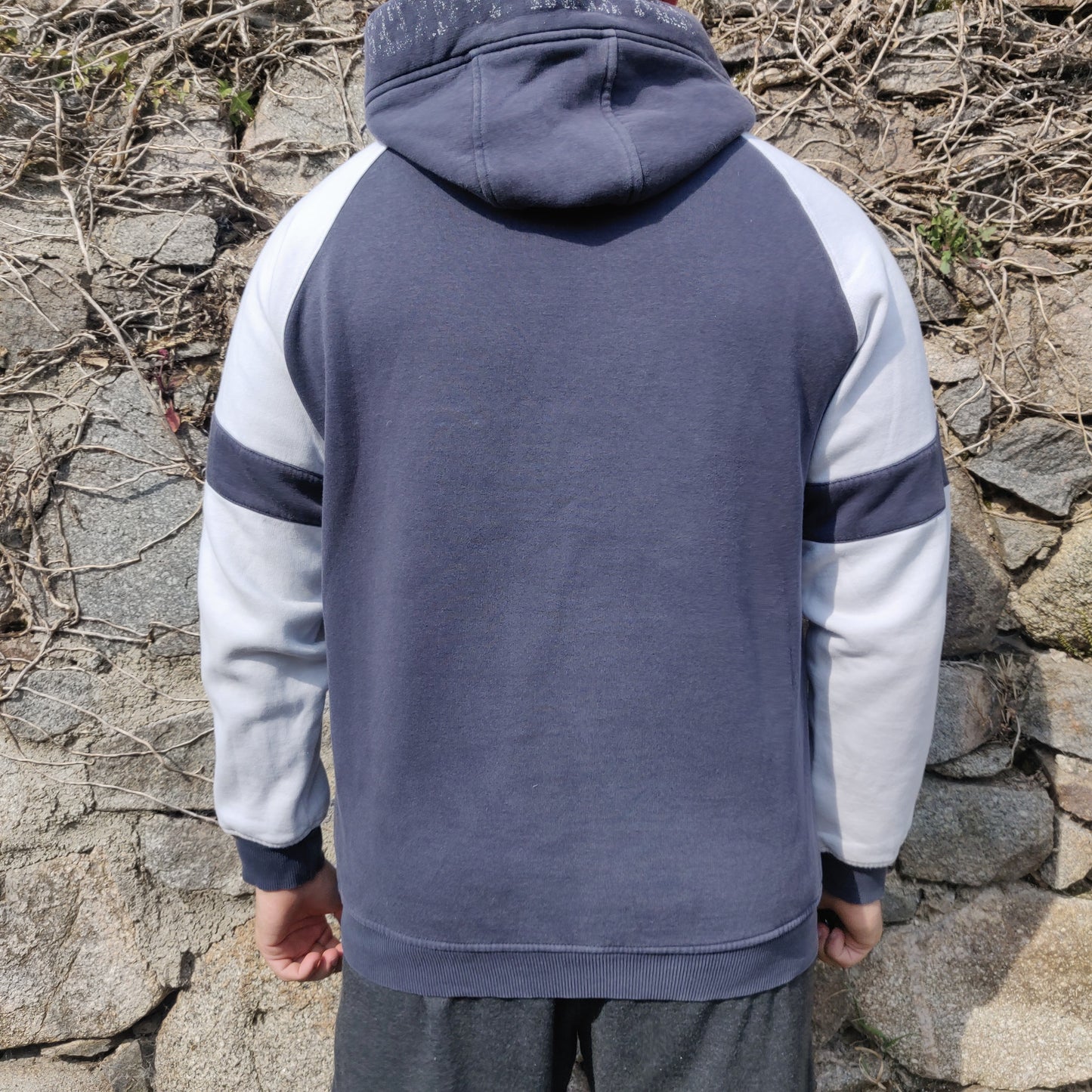 Majestic Athletic Navy White New York NY Major League Baseball Hoodie Men Large