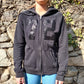 Nike The Athletic Dept Black Full Zip Casual Spell Out 72 Hoodie Women Size Small