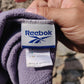 Reebok Vintage Purple V Neck Fleece Jumper Sweatshirt Women Size UK 14 / Medium