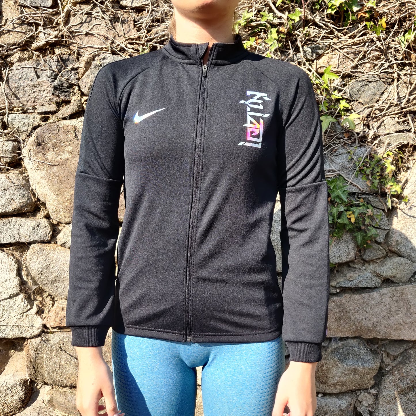 Nike Dri-Fit Kylian Mbappé Black Tracksuit Top Track Jacket Boys Medium 137-147cm