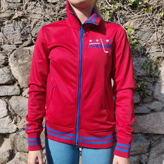 Mitchell & Ness Hockey Washington Capitals Vintage Red Track Jacket Women Small