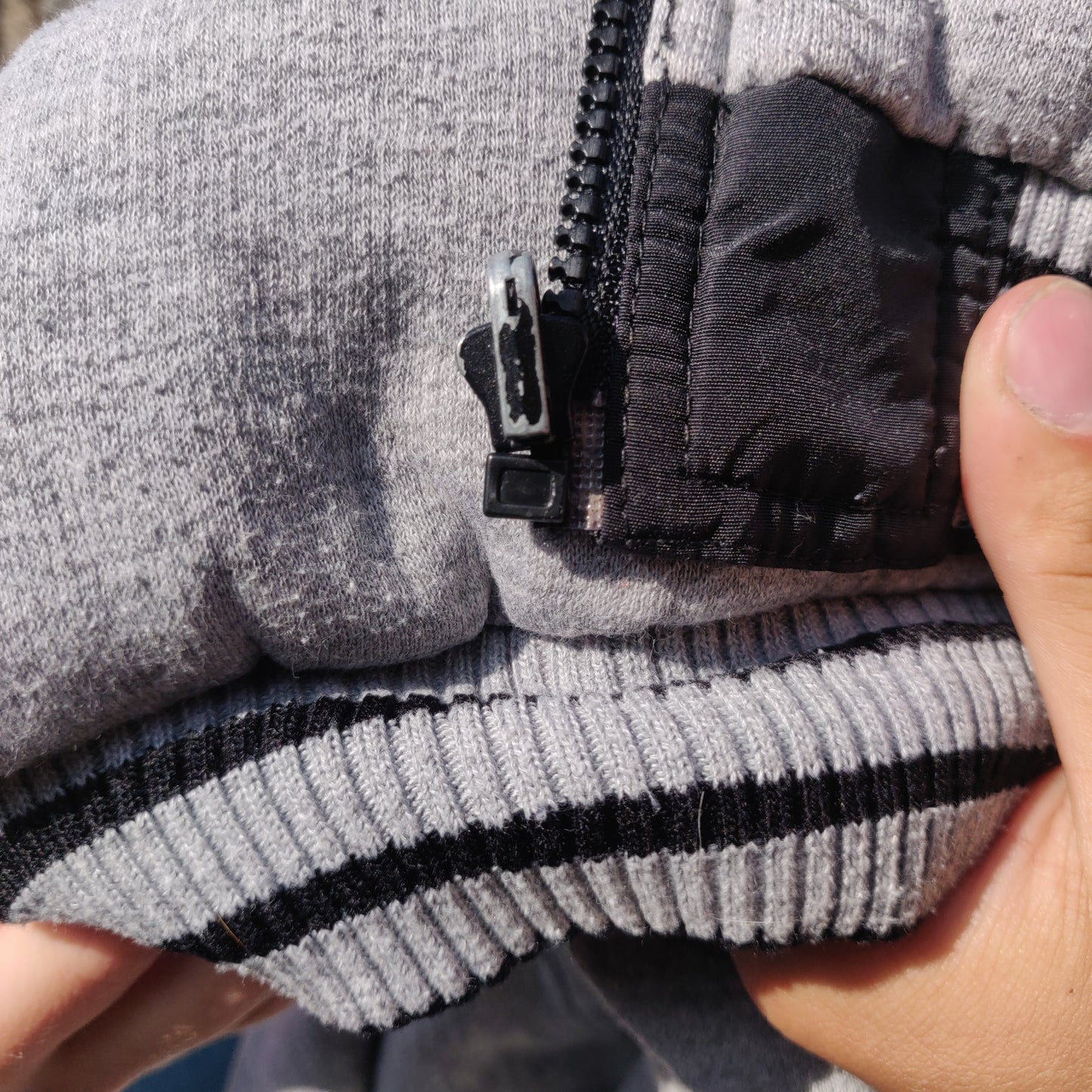 Adidas Vintage Black Grey Reversible Embroidered Windbreaker Jacket Women Size XL