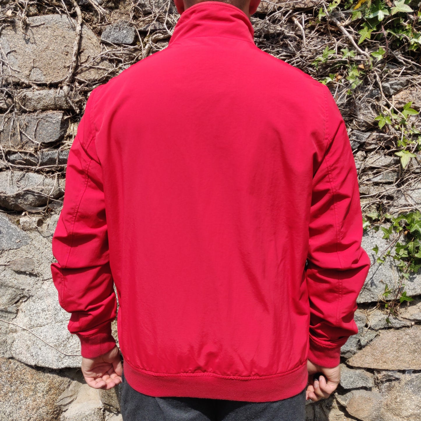 Tommy Hilfiger Jeans Red Full Zip Lightweight Bomber Jacket Men Size XL