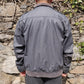Diesel Industry Vintage Grey Nylon Rain Bomber Jacket Coat Men Size 4 / Large