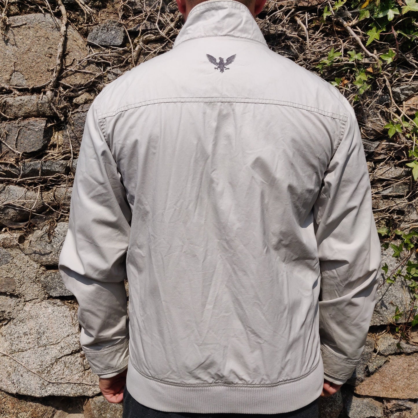 Diesel Jeanswear Vintage White Cotton Bomber Jacket Coat Men Size 3 / Medium
