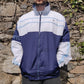 Lacoste Vintage Blue White Windbreaker Track Top Jacket Men Size XXL