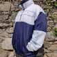 Lacoste Vintage Blue White Windbreaker Track Top Jacket Men Size XXL
